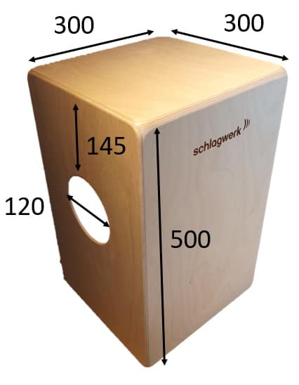 Dimensions Cajon face arrière