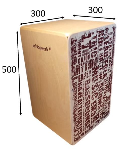 Dimensions Cajon face avant