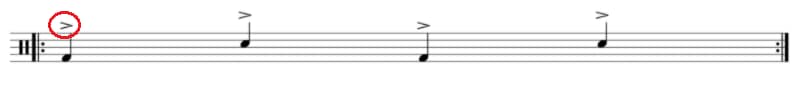 accent solfege partition batterie